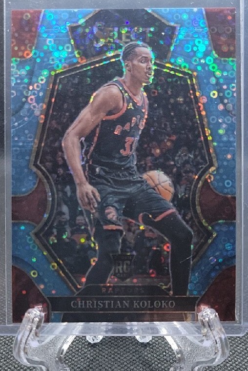 2022-23 Select #185 Christian Koloko RC Blue Disco Premier Level /99 Raptors