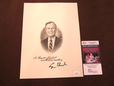 GEORGE H.W BUSH 41ST US PRESIDENT SIGNED AUTO PRESIDENTIAL ENGRAVING LITHO JSA