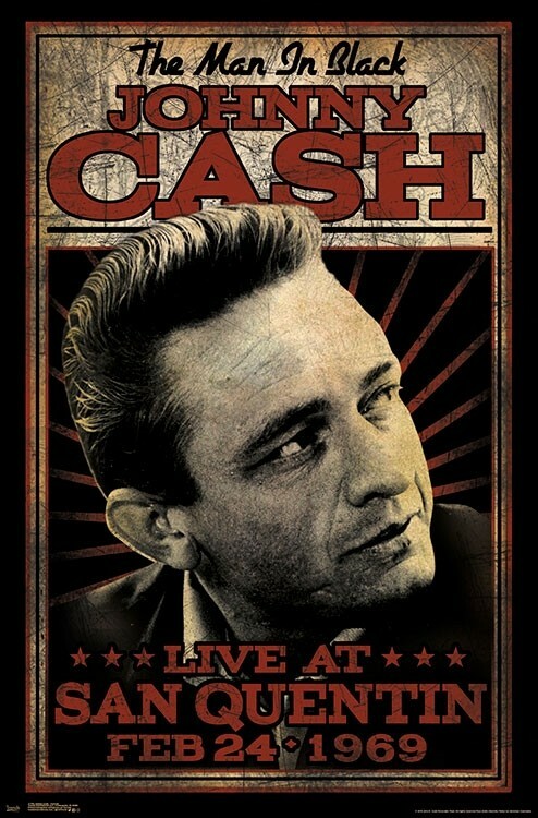 Johnny Cash SAN QUENTIN 1969 Classic Country Music Retro Concert