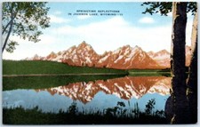 Postcard - Springtime Reflections In Jackson Lake - Wyoming