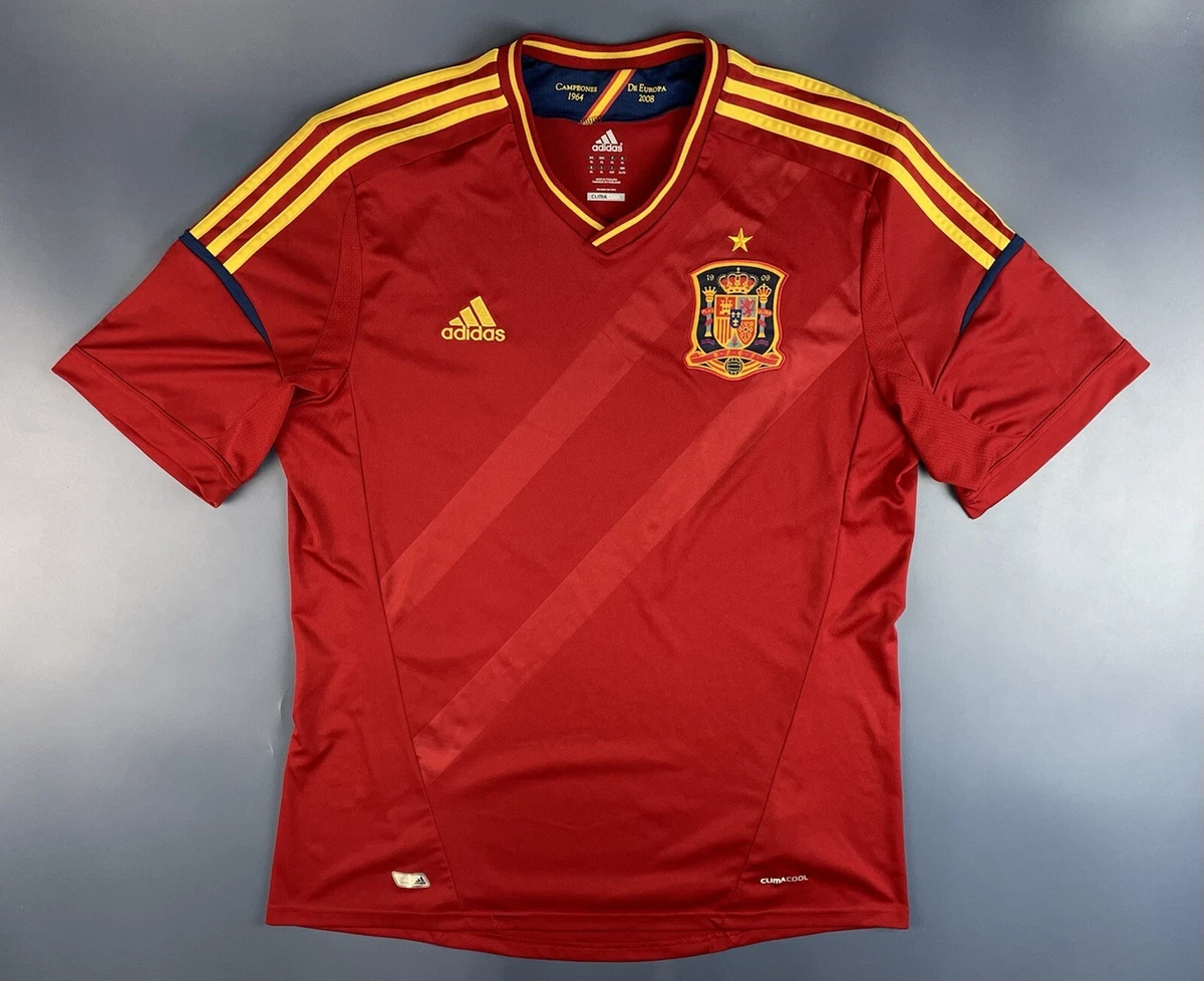 SPAIN NATIONAL TEAM 2012 2013 HOME FOOTBALL SHIRT ADIDAS SOCCER