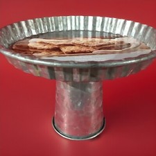 Round Galvanized Metal Cake/Cupcake/Treat Stand - Wilton FarmStand New