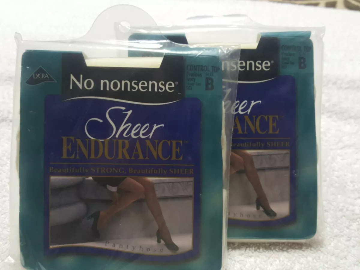 No Nonsense Sheer Endurance Control Top Rich Ivory Sheer Toe