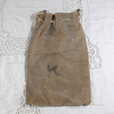 Vintage 1940s Canvas Cash Deposit Bag, National Bank of Sanford