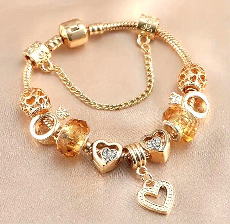 Pulsera dorada dije amor único, resistente, elegante, regalo de moda para mujer