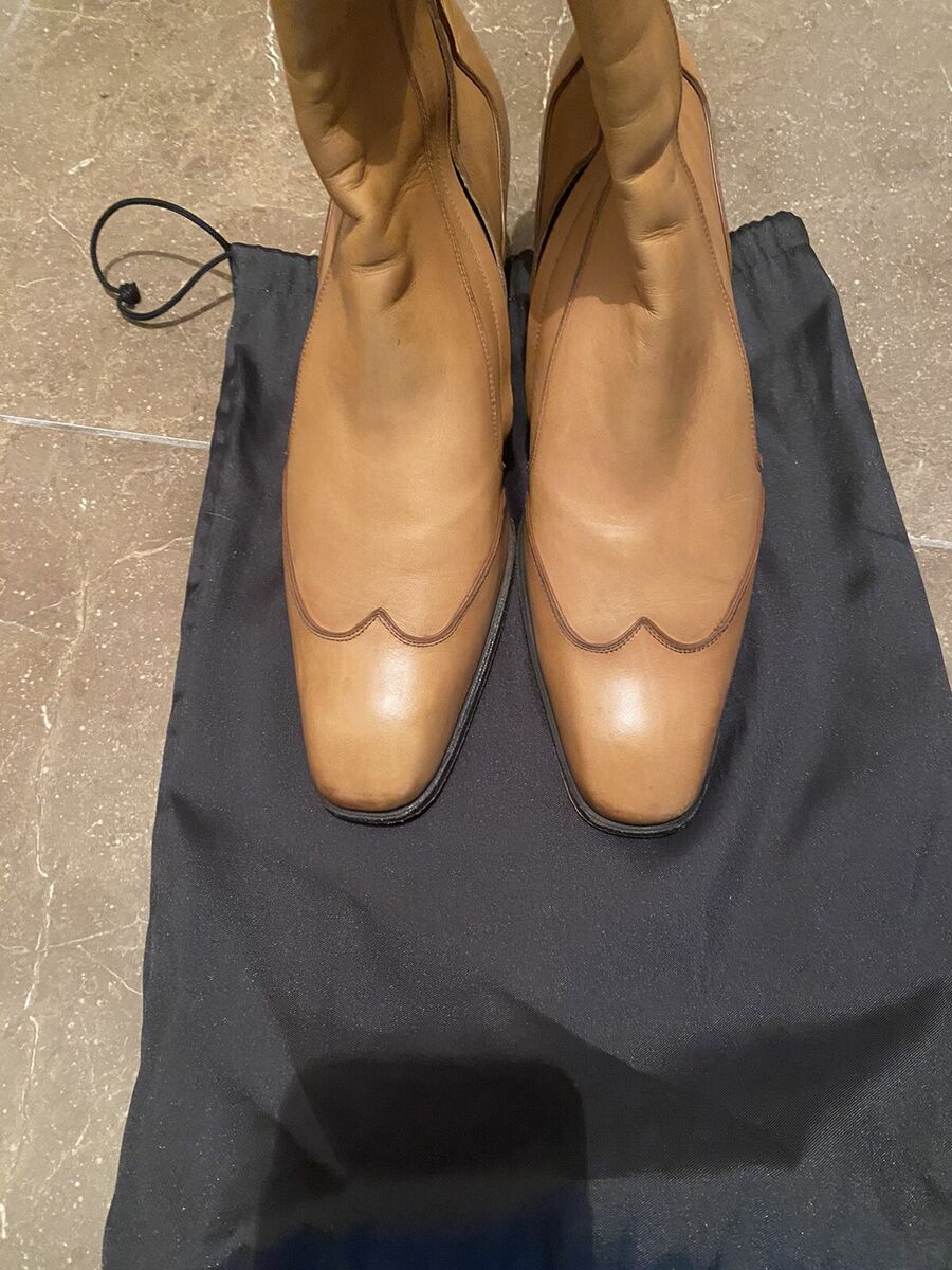 Men's YSL Yves Saint Laurent RIVE GAUCHE Leather Brown Size Men's YSL Yves Saint Laurent RIVE GAUCHE Leather Brown Size