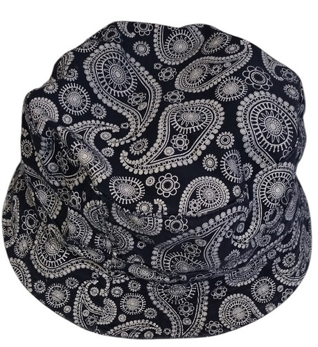 Decky 459 Navy Blue Paisley Bucket Hat/ Extra Large