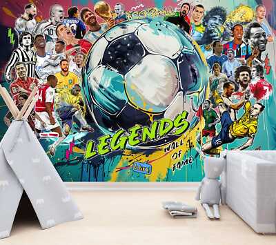 Fußball Fußball Legenden Sterne Tapete Wandbild abnehmbar abziehbar abziehen & kleben