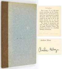 Andrew GLAZE / A City Signed 1st Edition 1982