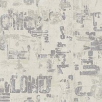 Rasch Vliestapete Fiducia 425239 Schrift Creme Grau Taupe Dezenter Glanz