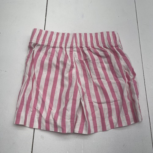 Members Mark Pink Stripe Linen Blend Pull On Shorts Youth Girls Size 6 - Picture 5 of 5