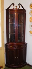 Angoliera antica in legno mobile ad angolo vetrina vetrinetta angolare epoca 900
