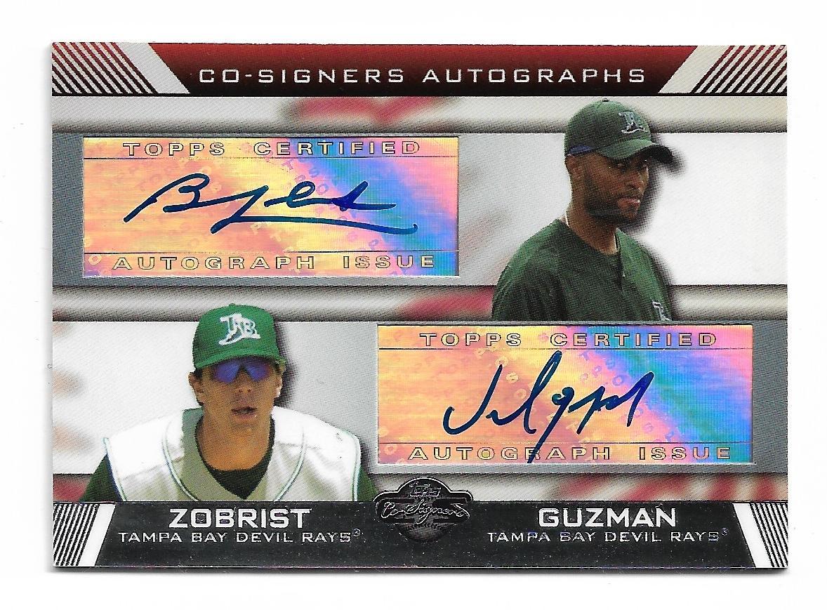 TOPPS COーSIGNERS autograph 2007 Topps Co-Signers Autograph #CS-ZG Ben Zobrist & Joel Guzman