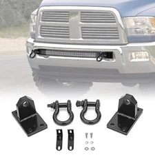 2Pcs Front Tow Hooks Shackle Kit Fit For Dodge Ram 2500/3500/4500（2010-2019）