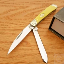 Rough Ryder Trapper Pocket Knife Carbon Steel Blades Smooth Synthetic Handle
