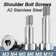 Shoulder Bolt Screws A2 Stainless Steel - Allen Socket Head M4 M5 M6 M8 M10