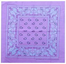 Pink Paisley 22"x22" 100 Cotton Bandana