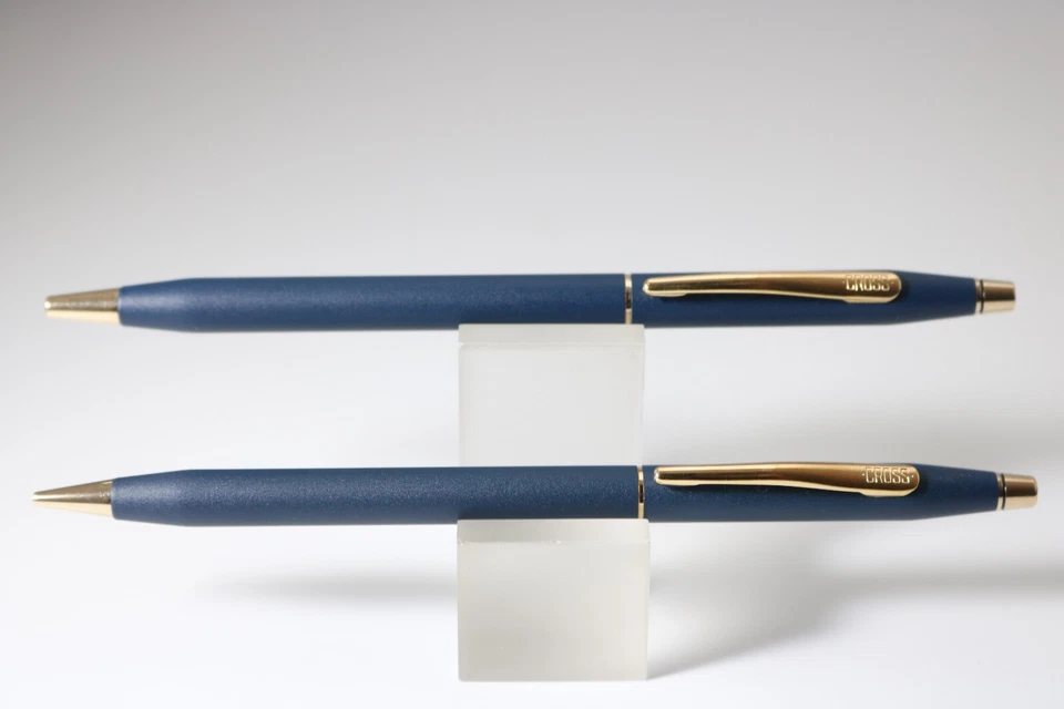 Vintage Cross Classic Century Satin Blue Ballpoint & Pencil, Cased - Image 2 of 4