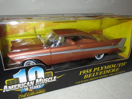 1958 PLYMOUTH BELVEDERE COPPER 10 YEARS  ERTL 1:18 SCALE OPENING HOOD & DOORS - Picture 1 of 6