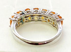HSN Colleen Lopez Sterling Silver 7-Stone Spessartite Gemstone Band Ring Size 6 — photo 5