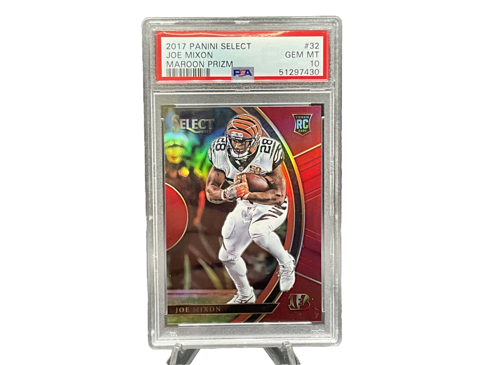 2017 Select #32 Joe Mixon Maroon Prizm Rookie /99 PSA 10