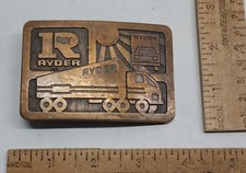 RYDER truck - belt buckle - listing 7565
