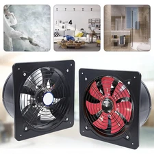 12" 16" Axial Exhaust Fan Ventilation Extractor Fan Wall-Mounted Square Blower