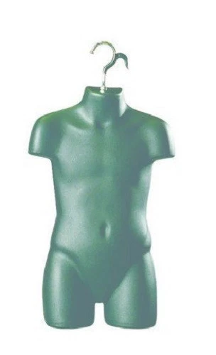 THE SHOPFITTINGS SHOP 6 x High Quality CHILD Body Form Torso Hanging Display Mannequin BLACK