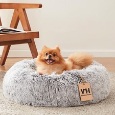 WESTERN HOME WH Calming Soft Round Dog Cat Bed Small Dog Bed Washable,20"
