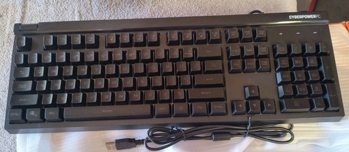 CyberPowerPC NOHI 02 Black Wired RGB LED USB Gaming Keyboard - Bild 2 von 3