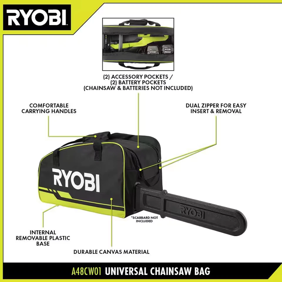 40V HP sin escobillas 20 pulgadas Motosierra eléctrica inalámbrica a batería con cadenas universales Foto 4 de 4