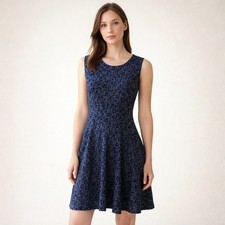 Tommy Hilfiger blue lace sleeveless dress size 12 business professional classy