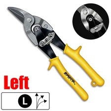 Left Aviation Tin Snips Steel Compound Cutting with Hang Hole & Safety Cutting