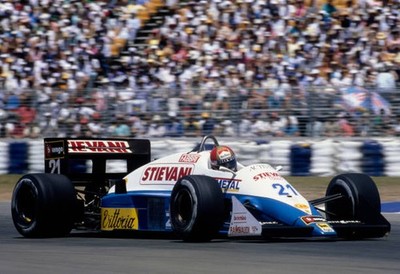 Alex Caffi Italy Osella Squadra Corse Osella FA1I Alfa Romeo V8 du- Old Photo 2