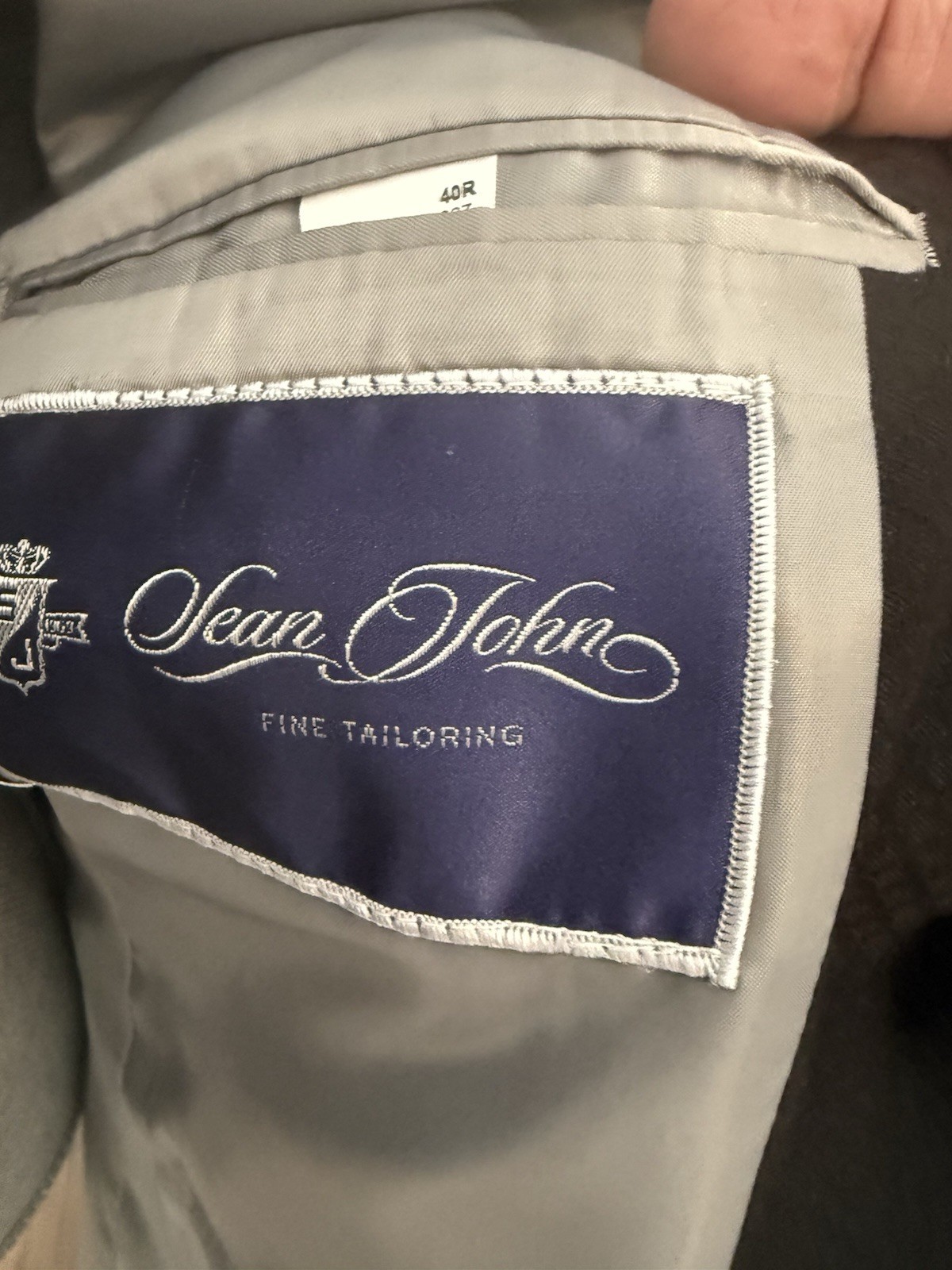 Sean John Black Solid Blazer Two-Button Notch Lap… - image 3