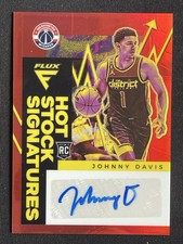 Johnny Davis 2022-23 Panini Flux Hot Stock Signatures Red Auto RC /49 #HSS-JDV