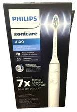 Philips Sonicare 4100 Electric Toothbrush - White (HX3681/23). NIB. FAST SHIP