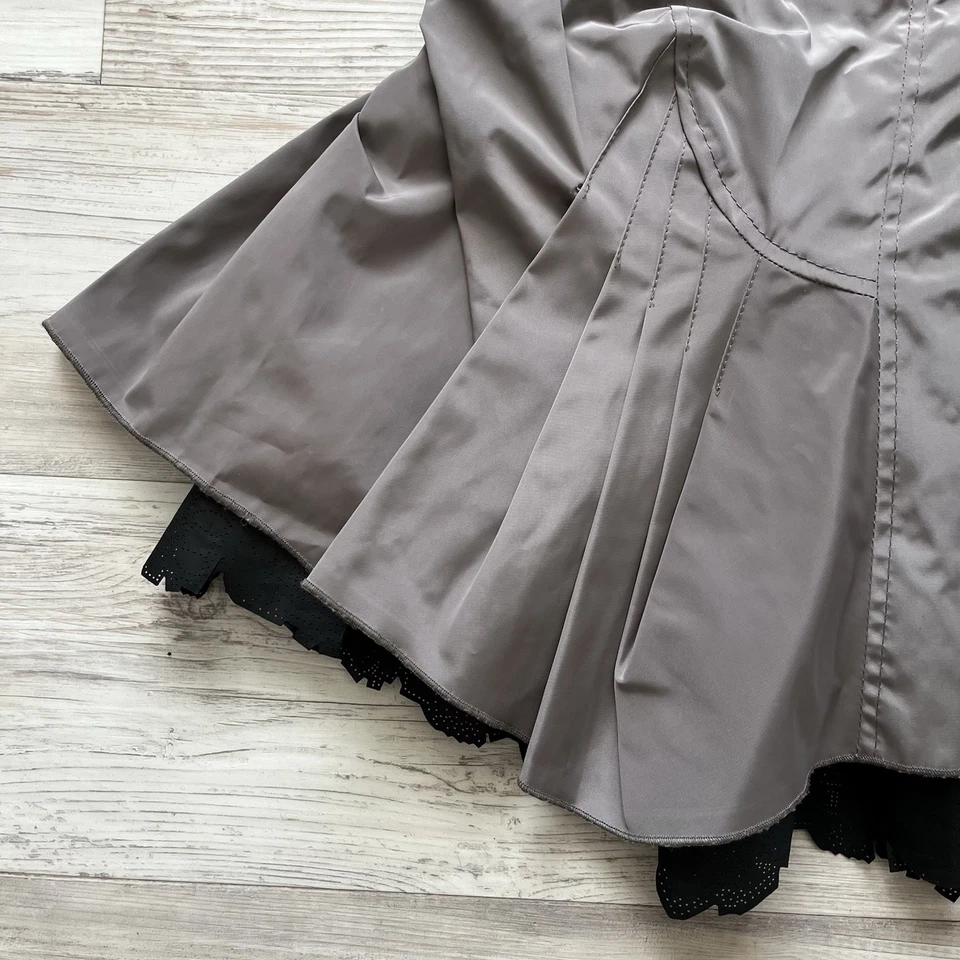 Minifalda plisada gris negra Marithe Francois Girbaud en capas - talla 29 - cremallera Foto 2 de 4