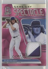 2021 Spectra Game Day Spectacle Jerseys Neon Pink Prizm 10/20 Dustin May 2ct