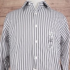 New Van Heusen Dress Shirt XL 17-17.5 32/33 Regular White Striped Wrinkle Free