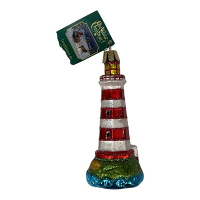 Sambro Lighthouse Nova Scotia Blown Glass Tree Ornament by Old World Christmas