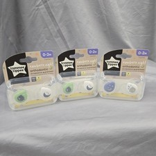 Tommee Tippee Baby Newborn Pacifier Night Time Binky Ortho 0-6m 6Pk Blue Space