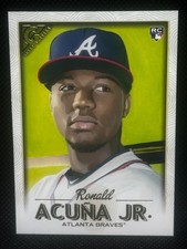 2018 Topps Gallery #140 RONALD ACUNA JR * ROOKIE CARD * BRAVES. rookie card picture