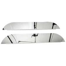 Pair Stainless Steel 5" Chopped Window Trim For 2005+ Peterbilt 379/386/389