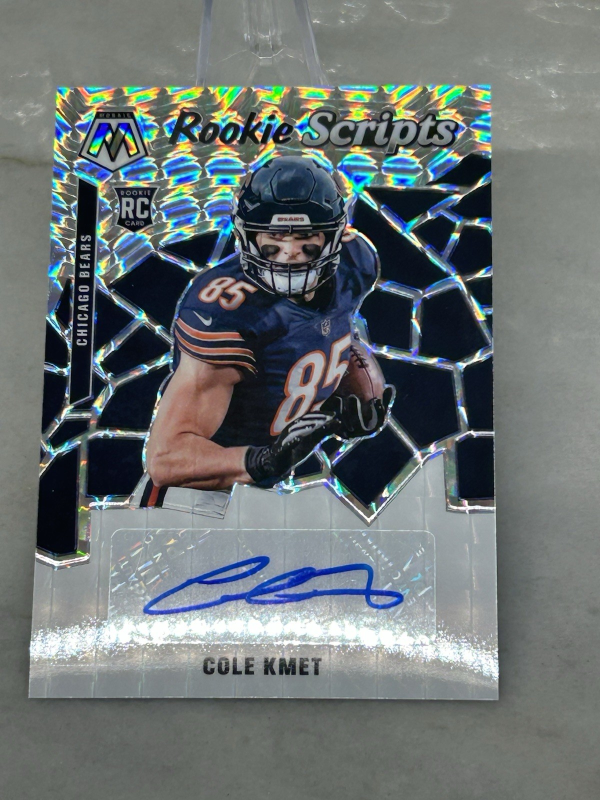 2020 Panini Mosaic - Rookie Scripts Cole Kmet #RS18 (AU, RC)