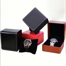 Single Watch Gift Box PU Leather Wristwatch Display Case Organizer for Men