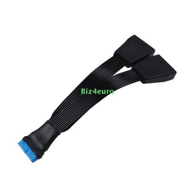 USB 3.0 Header Verlängerungskabel 19/20 Pin Y Splitter Interne  Kabel 1To2 15cm