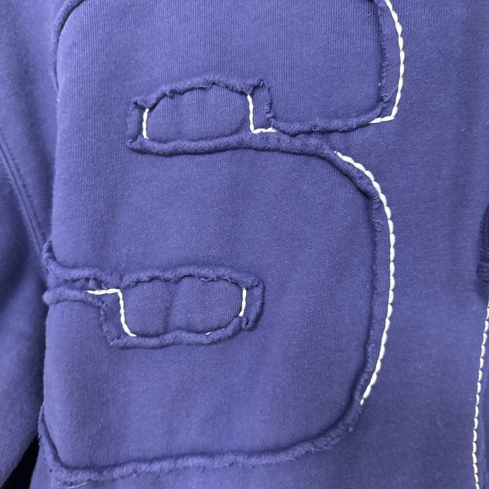 Supreme Purple Hoodie With Popped Out Letters Cutout Stitch Lettering Size Large thumbnail 2
