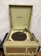 Vintage Concert Hall Portable Vinyl Record Player Turntable 33/45 Suitcase WORKS