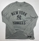 Gray 2025 Authentic Collection New York Yankees Long Sleeve Dri Fit Medium New